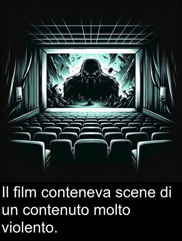 conteneva: Il film conteneva scene di un contenuto molto violento.