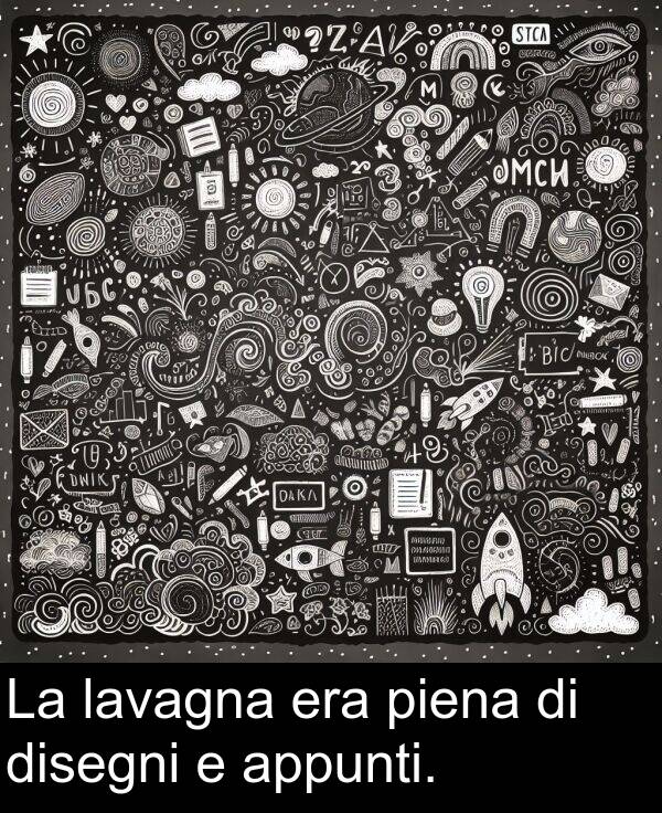 lavagna: La lavagna era piena di disegni e appunti.