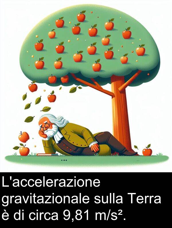 gravitazionale: L'accelerazione gravitazionale sulla Terra è di circa 9,81 m/s².