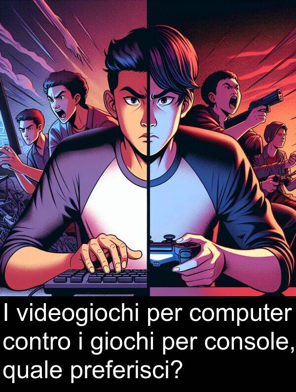 videogiochi: I videogiochi per computer contro i giochi per console, quale preferisci?