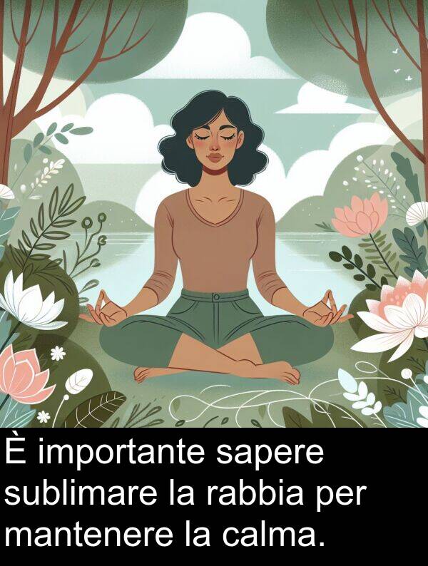 calma: È importante sapere sublimare la rabbia per mantenere la calma.