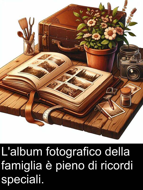 speciali: L'album fotografico della famiglia è pieno di ricordi speciali.