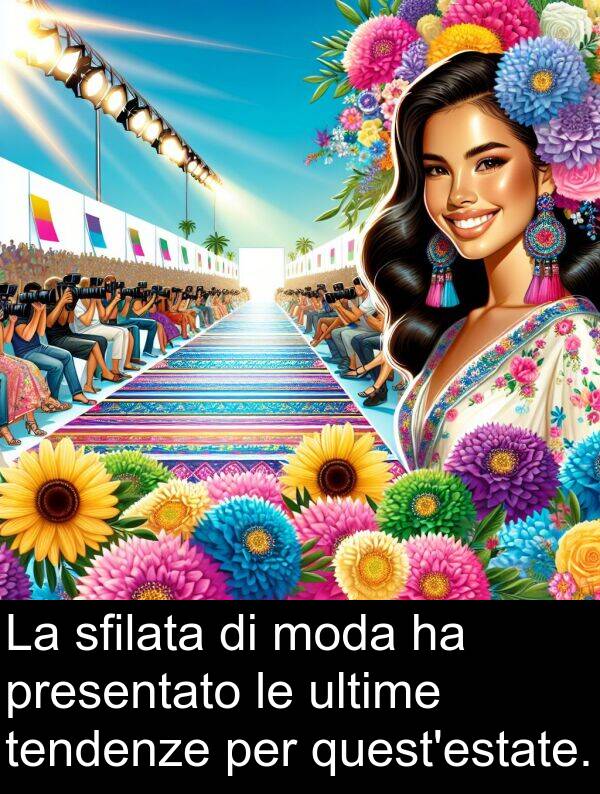 ultime: La sfilata di moda ha presentato le ultime tendenze per quest'estate.