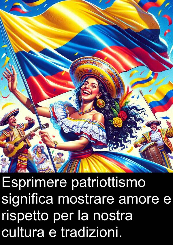 tradizioni: Esprimere patriottismo significa mostrare amore e rispetto per la nostra cultura e tradizioni.