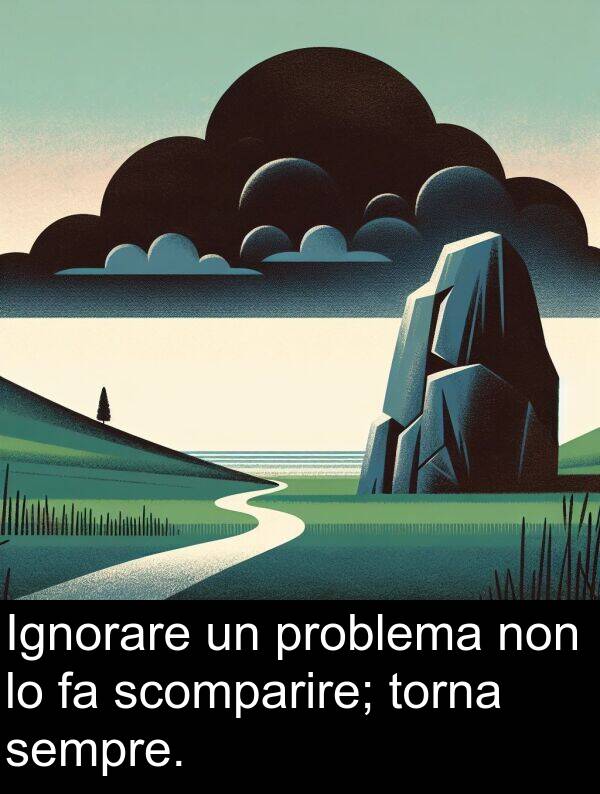 torna: Ignorare un problema non lo fa scomparire; torna sempre.