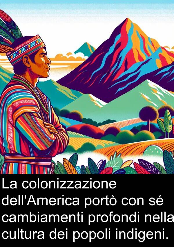 popoli: La colonizzazione dell'America portò con sé cambiamenti profondi nella cultura dei popoli indigeni.