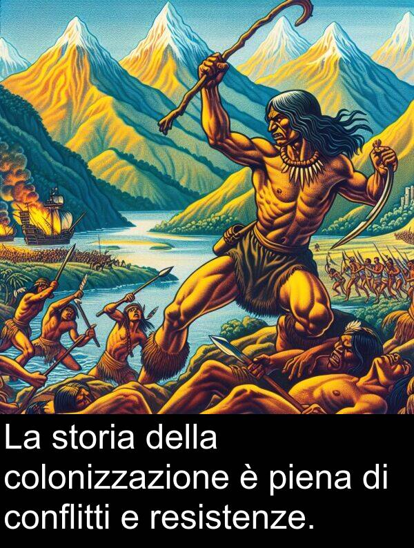 storia: La storia della colonizzazione è piena di conflitti e resistenze.