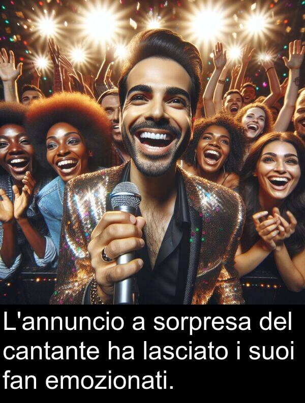 emozionati: L'annuncio a sorpresa del cantante ha lasciato i suoi fan emozionati.