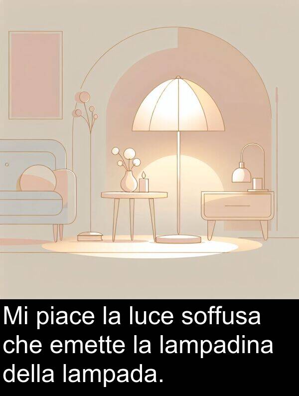 lampada: Mi piace la luce soffusa che emette la lampadina della lampada.