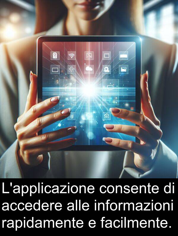 rapidamente: L'applicazione consente di accedere alle informazioni rapidamente e facilmente.
