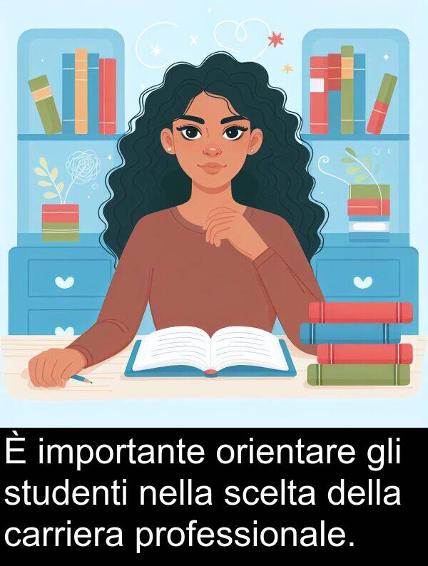 scelta: È importante orientare gli studenti nella scelta della carriera professionale.