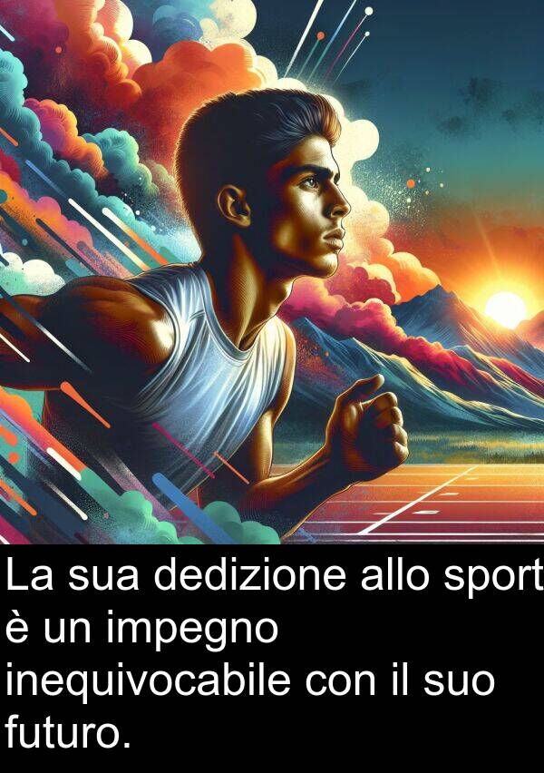 futuro: La sua dedizione allo sport è un impegno inequivocabile con il suo futuro.