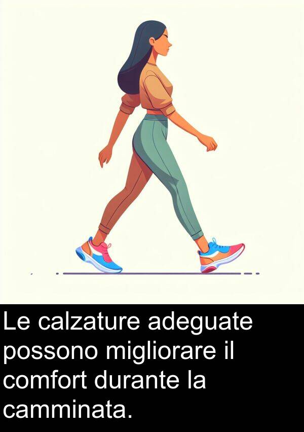 calzature: Le calzature adeguate possono migliorare il comfort durante la camminata.