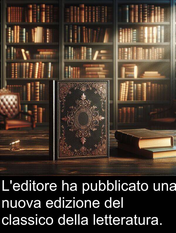 classico: L'editore ha pubblicato una nuova edizione del classico della letteratura.