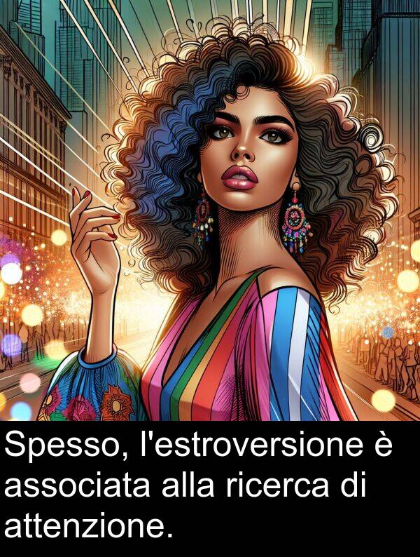 attenzione: Spesso, l'estroversione è associata alla ricerca di attenzione.