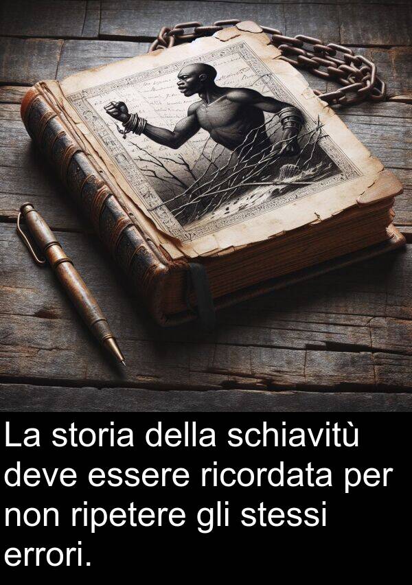 stessi: La storia della schiavitù deve essere ricordata per non ripetere gli stessi errori.