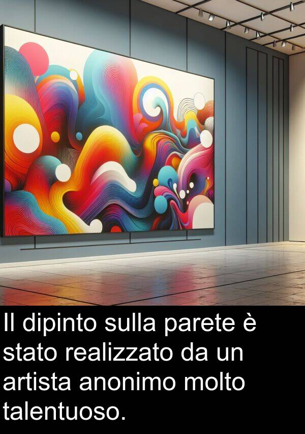 talentuoso: Il dipinto sulla parete è stato realizzato da un artista anonimo molto talentuoso.