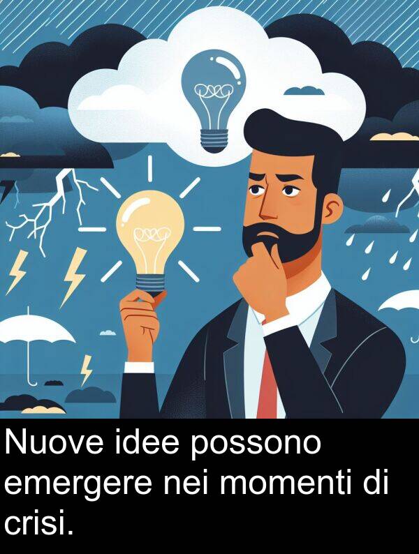 emergere: Nuove idee possono emergere nei momenti di crisi.