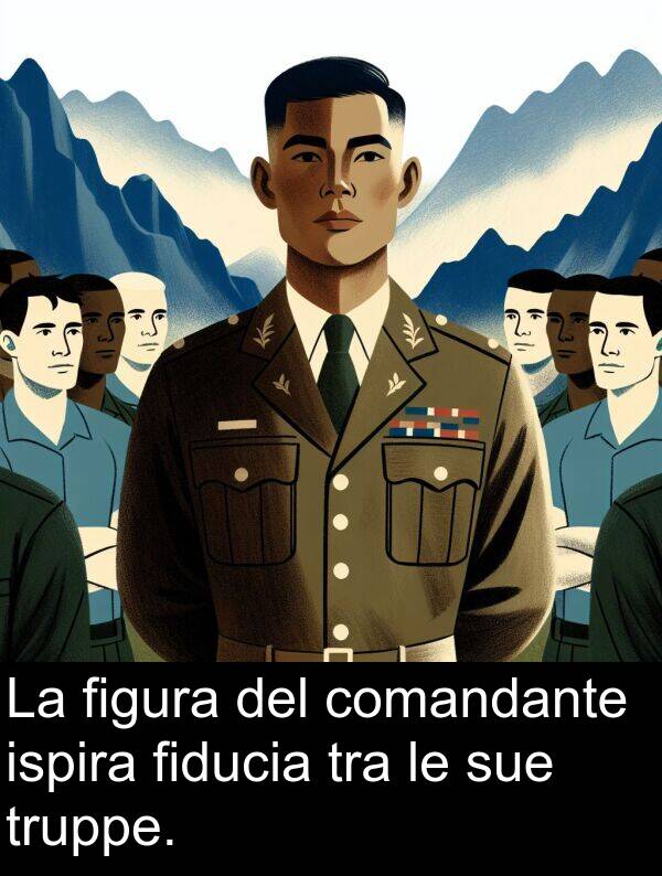 fiducia: La figura del comandante ispira fiducia tra le sue truppe.