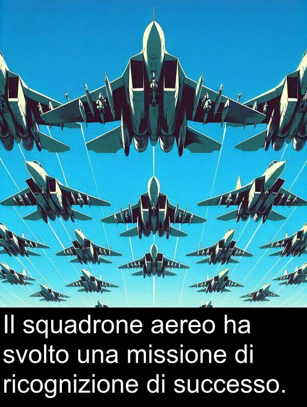 squadrone: Il squadrone aereo ha svolto una missione di ricognizione di successo.