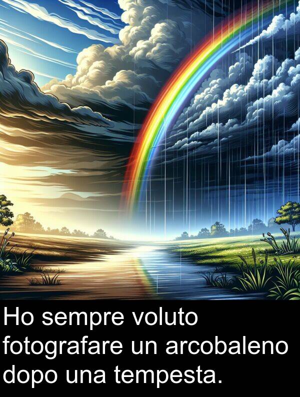 voluto: Ho sempre voluto fotografare un arcobaleno dopo una tempesta.