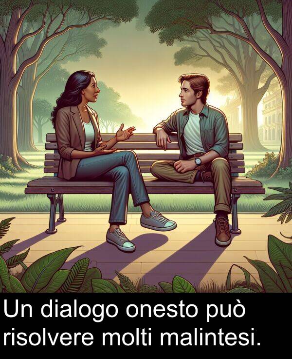 può: Un dialogo onesto può risolvere molti malintesi.