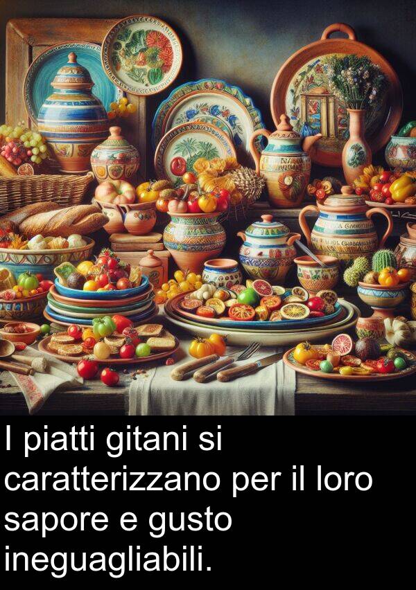 loro: I piatti gitani si caratterizzano per il loro sapore e gusto ineguagliabili.