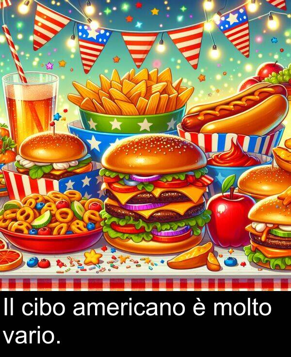 cibo: Il cibo americano è molto vario.