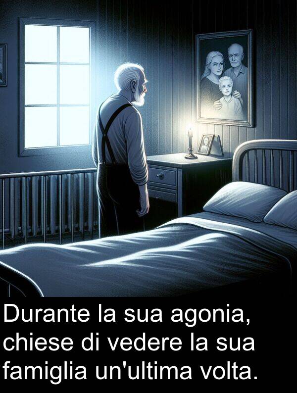 vedere: Durante la sua agonia, chiese di vedere la sua famiglia un'ultima volta.
