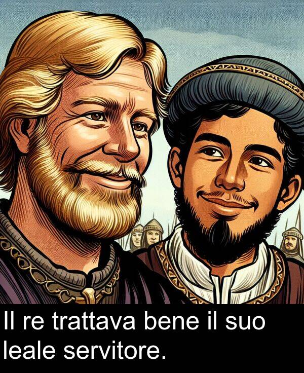 servitore: Il re trattava bene il suo leale servitore.