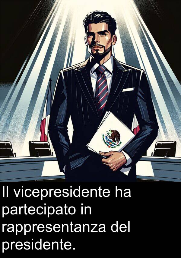 partecipato: Il vicepresidente ha partecipato in rappresentanza del presidente.
