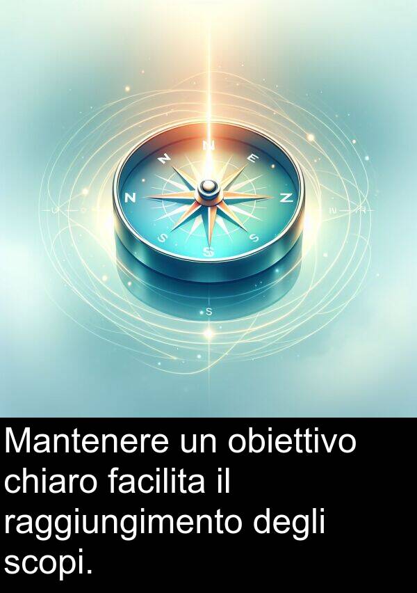 degli: Mantenere un obiettivo chiaro facilita il raggiungimento degli scopi.