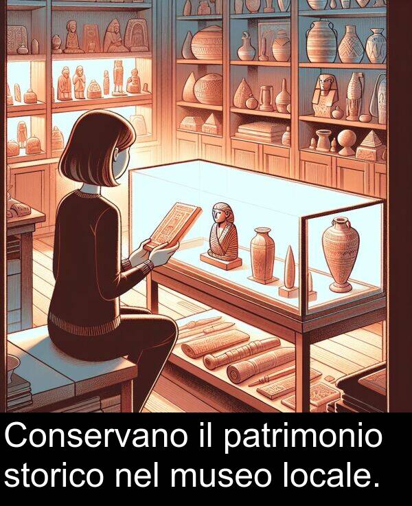 locale: Conservano il patrimonio storico nel museo locale.