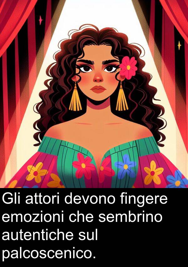attori: Gli attori devono fingere emozioni che sembrino autentiche sul palcoscenico.