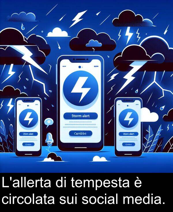 sui: L'allerta di tempesta è circolata sui social media.