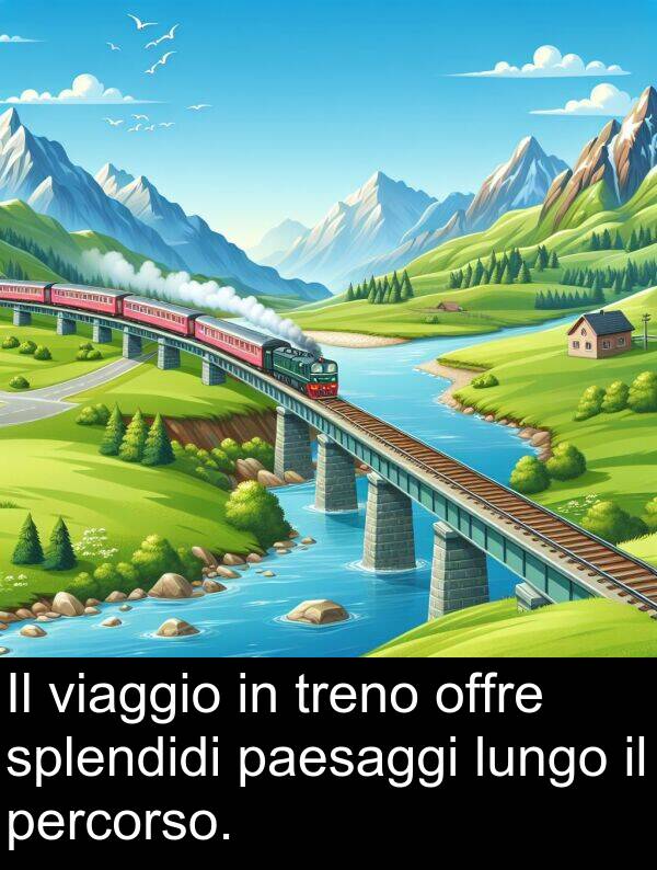 splendidi: Il viaggio in treno offre splendidi paesaggi lungo il percorso.