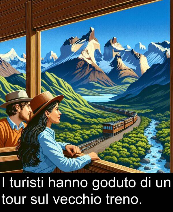 sul: I turisti hanno goduto di un tour sul vecchio treno.