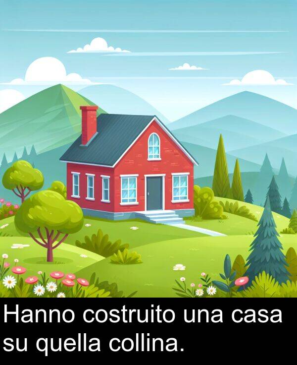 quella: Hanno costruito una casa su quella collina.