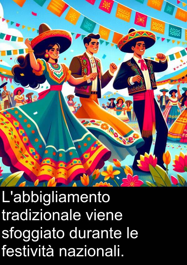 tradizionale: L'abbigliamento tradizionale viene sfoggiato durante le festività nazionali.