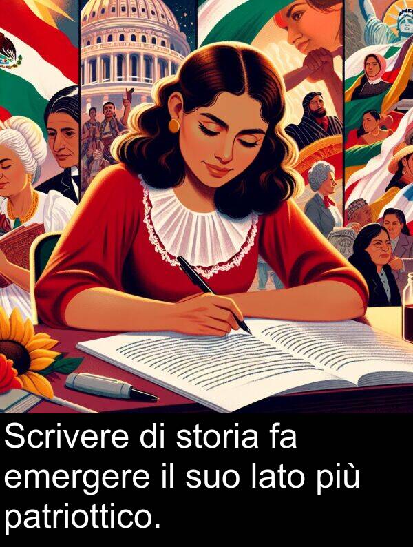 storia: Scrivere di storia fa emergere il suo lato più patriottico.