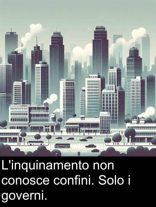 conosce: L'inquinamento non conosce confini. Solo i governi.