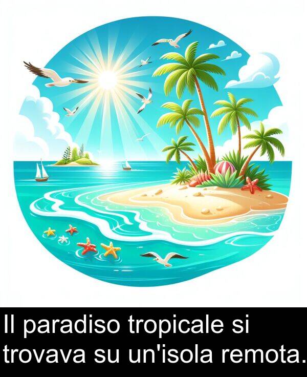 tropicale: Il paradiso tropicale si trovava su un'isola remota.