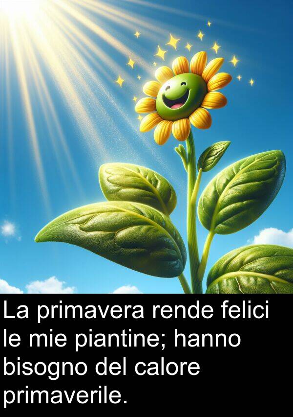 felici: La primavera rende felici le mie piantine; hanno bisogno del calore primaverile.
