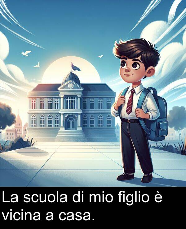 figlio: La scuola di mio figlio è vicina a casa.