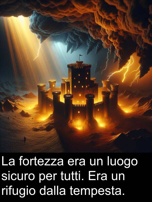 dalla: La fortezza era un luogo sicuro per tutti. Era un rifugio dalla tempesta.