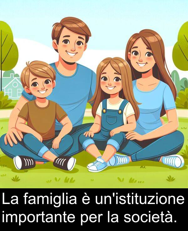 società: La famiglia è un'istituzione importante per la società.