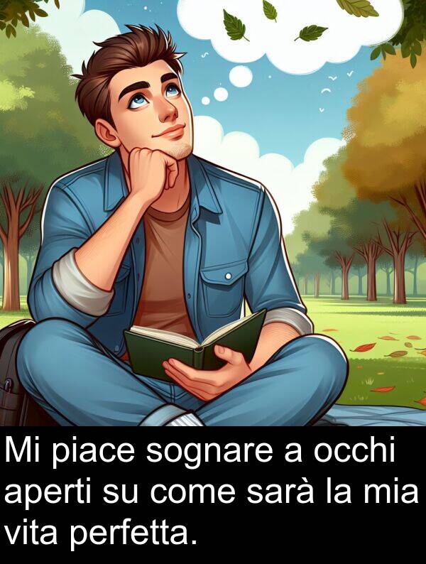 sarà: Mi piace sognare a occhi aperti su come sarà la mia vita perfetta.