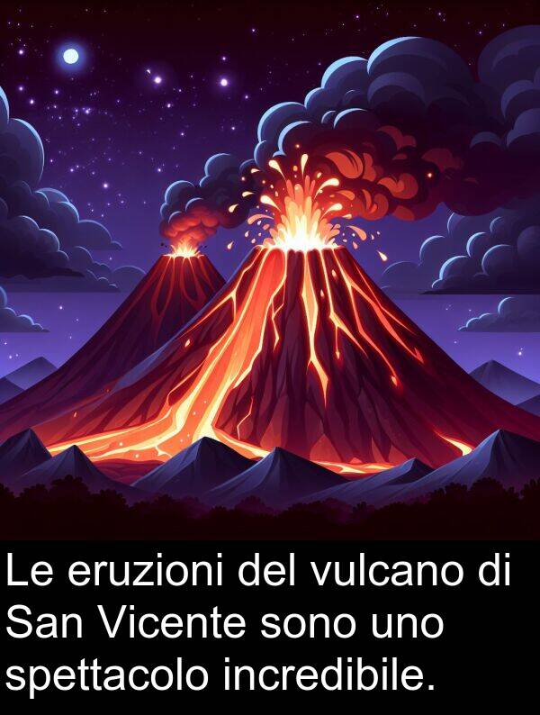 spettacolo: Le eruzioni del vulcano di San Vicente sono uno spettacolo incredibile.