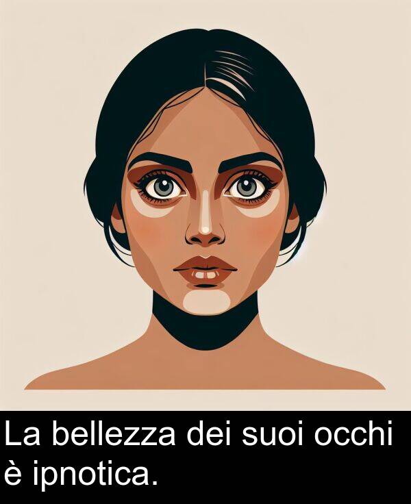 bellezza: La bellezza dei suoi occhi è ipnotica.