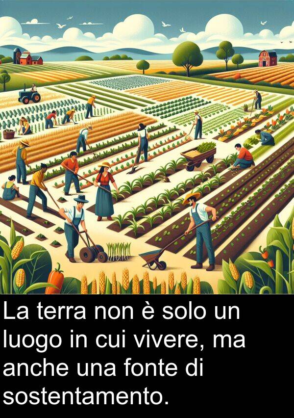 cui: La terra non è solo un luogo in cui vivere, ma anche una fonte di sostentamento.
